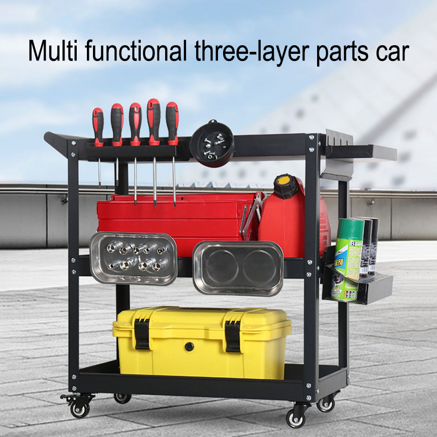 Tools In Metal Workshop - Workshop Tools Organizer Accessories Trolley with