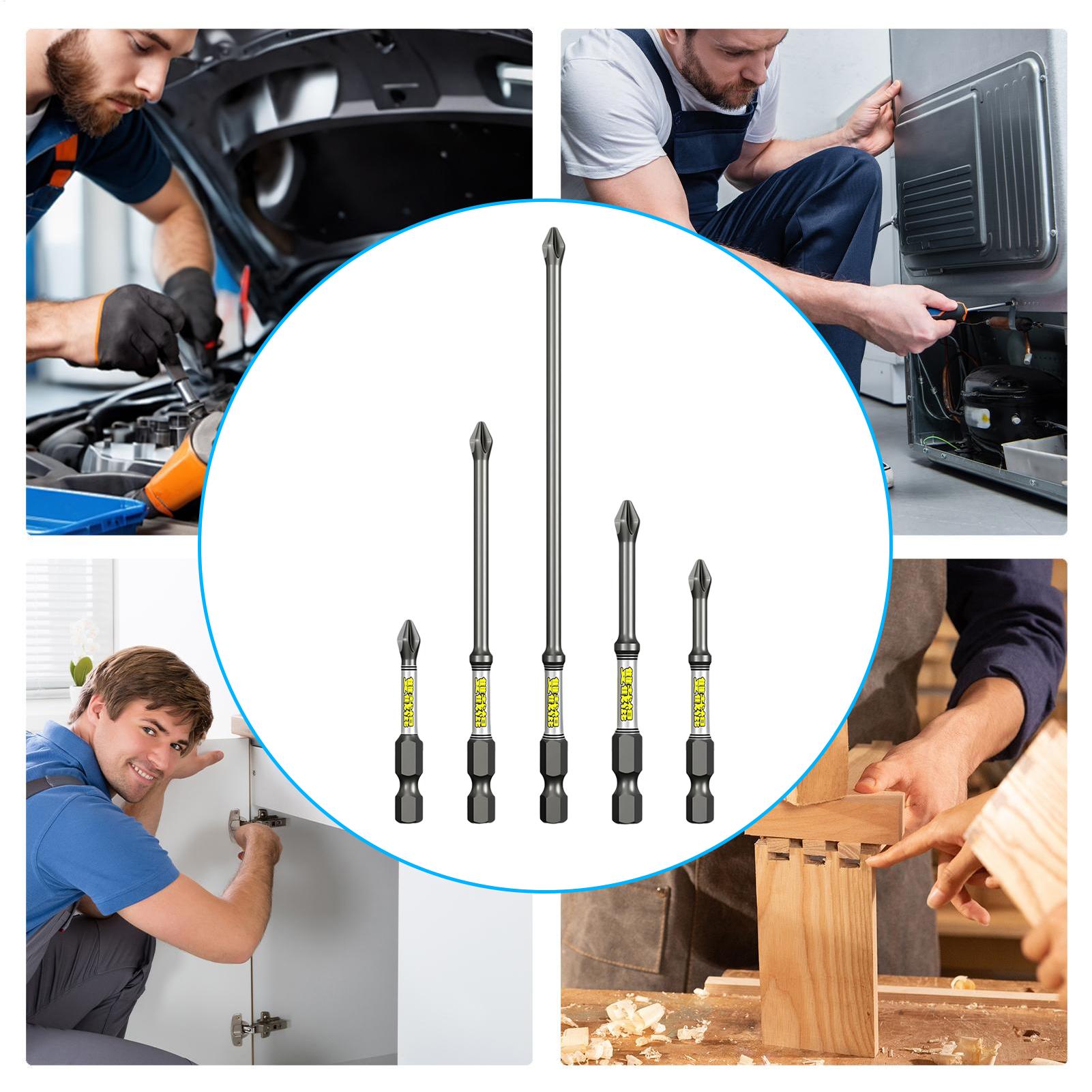 Drill Screwdriver Bit Set 5-Pi - огляд і ціна Tools For Garage Workshop