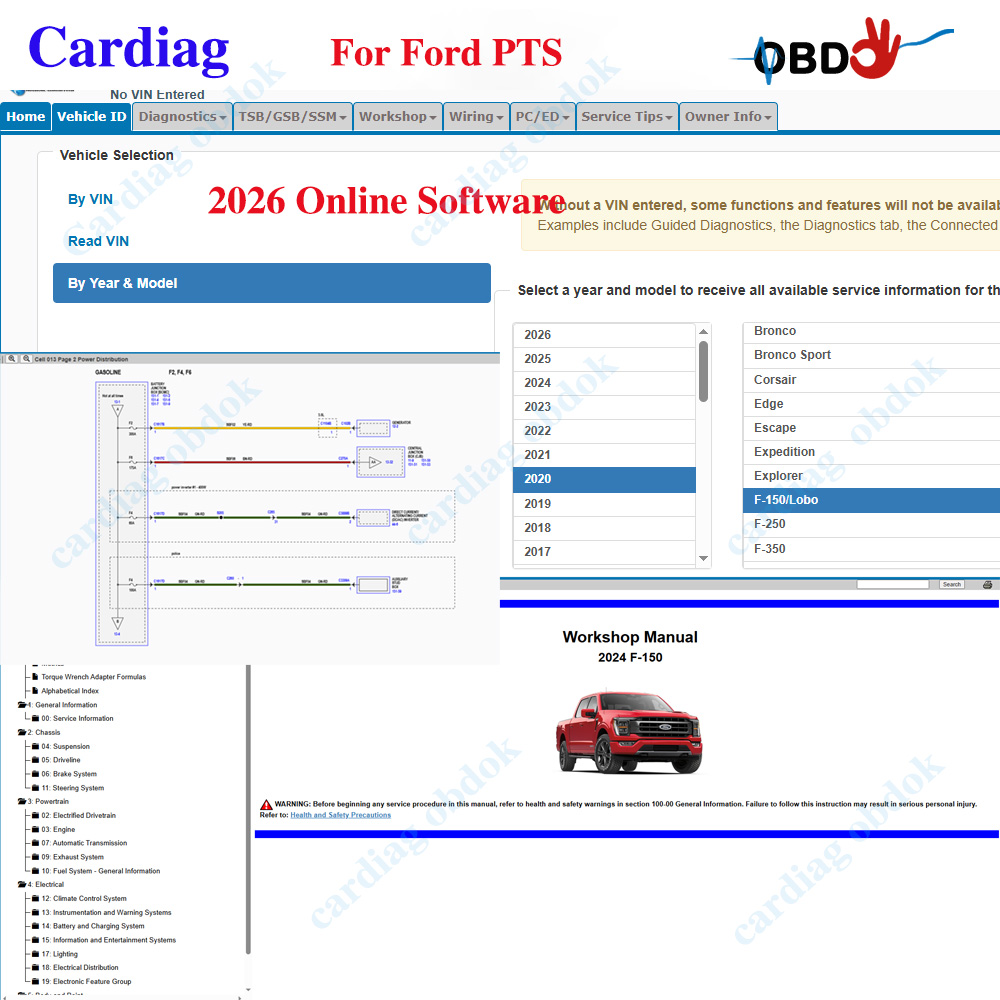 2026 for Ford PTS Online Softw - огляд і ціна Workshop Tools Online
