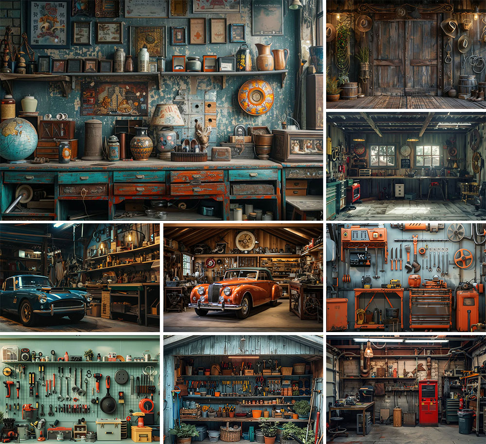 Mehofond Photography Backgroun - огляд і ціна Workshop Tools Background
