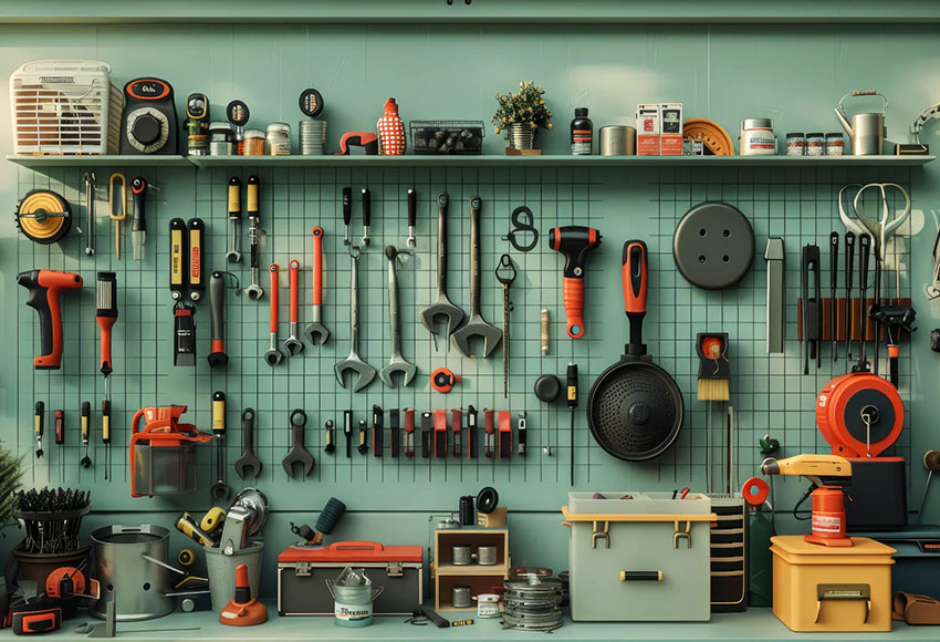 Mehofond Photography Backgroun - огляд і ціна Workshop Tools Background