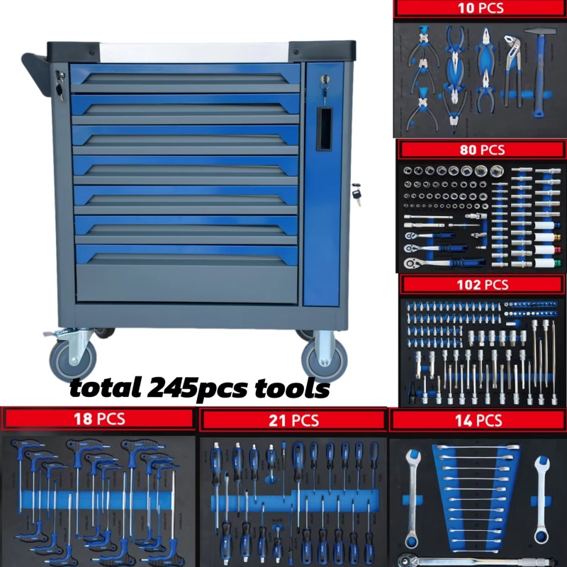 7-Drawer Lockable Rolling Stee - огляд і ціна Tools For Garage Workshop