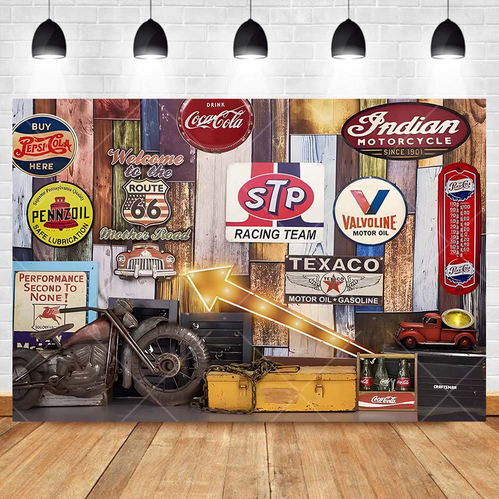 Retro Motorcycle Car Repairs G - огляд і ціна Workshop Tools Background